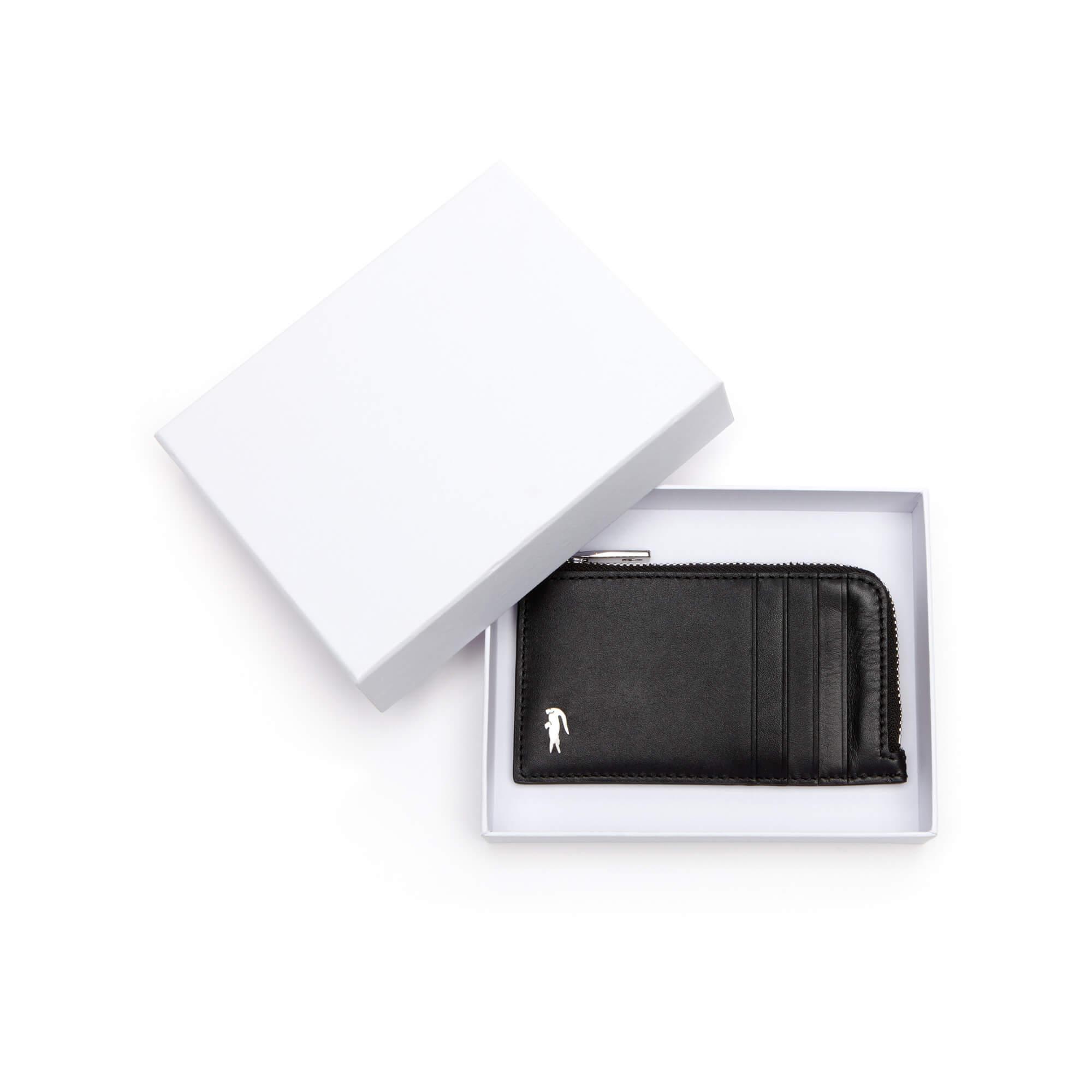 Lacoste Men's Fitzgerald Leather Zip Card Holder