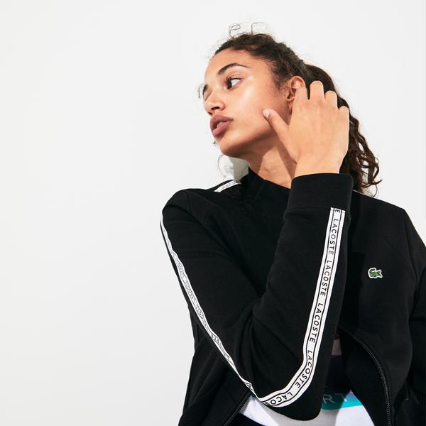 Lacoste Sport Women's Signature Bands Zip Tennis Sweatshirt