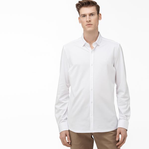 Lacoste Shirt Men's Slim Fit, With a collar fastened with buttons