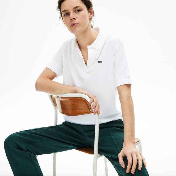 Lacoste Women's  Loose fit Flowy Piqué Polo Shirt