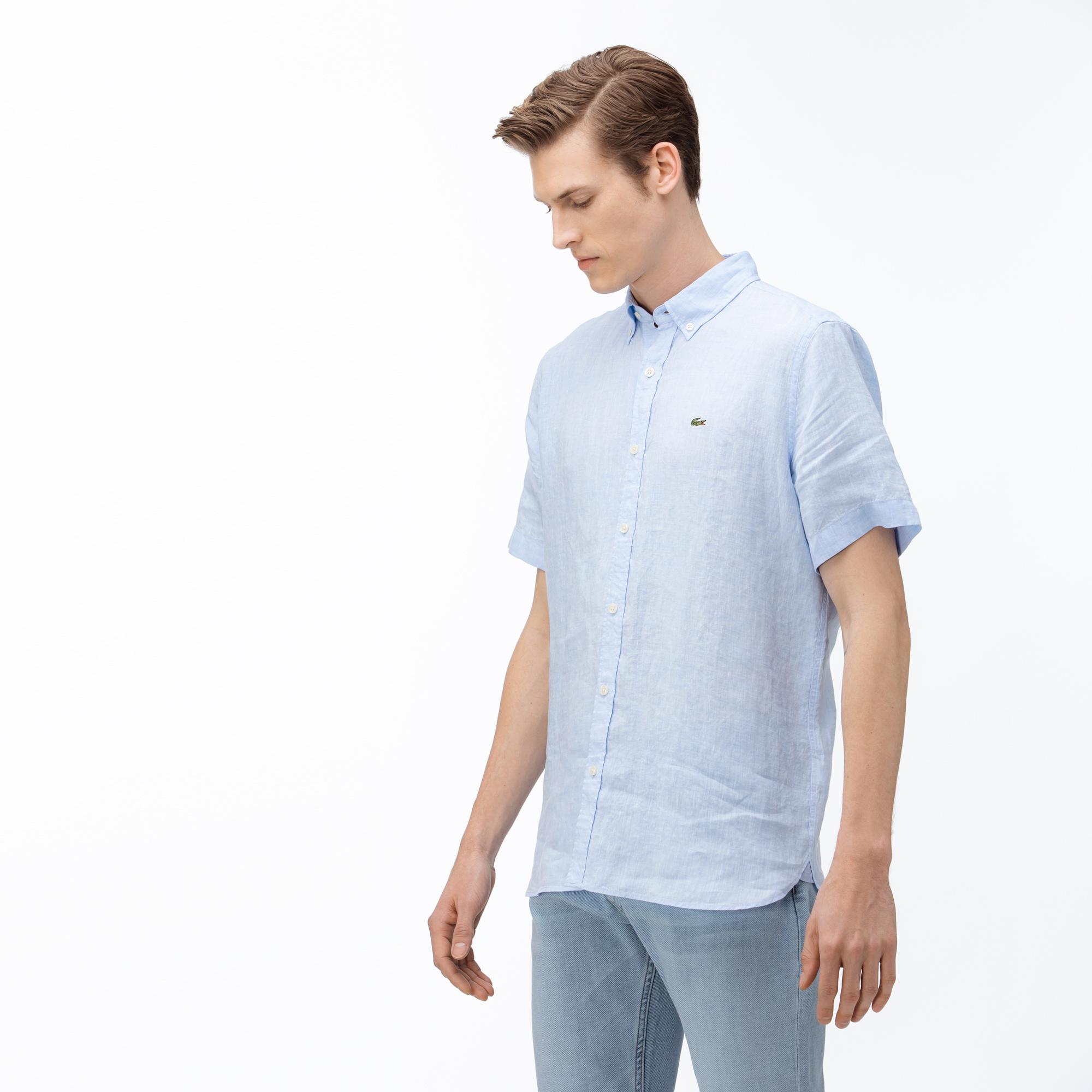 Lacoste Men's Regular Fit Linen Shirt