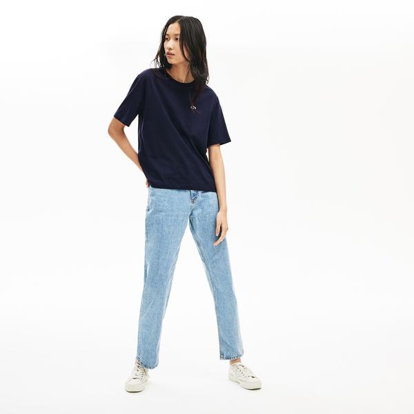 Lacoste Women's Crew Neck Premium Cotton T-Shirt