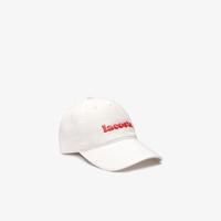 Lacoste women cap with the inscription from poplin cotton001