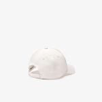 Lacoste women cap with the inscription from poplin cotton
