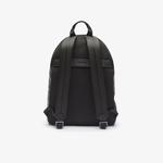 Lacoste Men's Soft Mate Matte Full-Grain Leather Flat Backpack