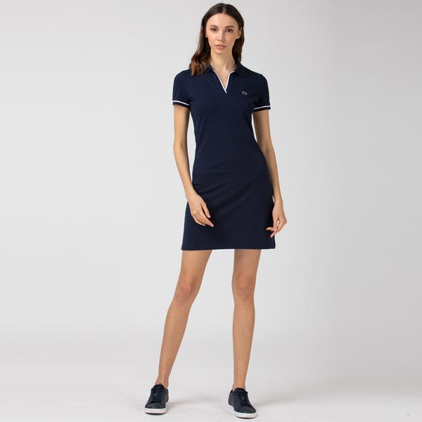 Lacoste Women's Polo Collar Short Sleeve Dress