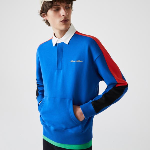 Lacoste Men’s LIVE Colorblock Fleece Polo Shirt Sweatshirt