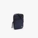 Lacoste Men's LCST Coated Canvas Small Flat Crossbody Bag