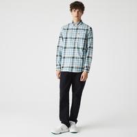 Lacoste Men's Regular Fit Checkered Madras Cotton ShirtQJJ