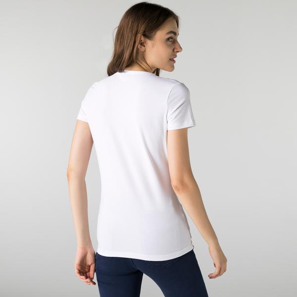 Lacoste Women's V-Neck T-Shirt
