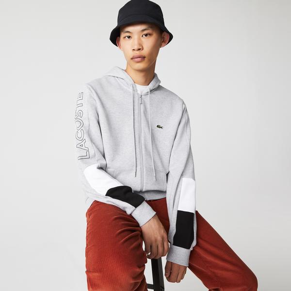 Lacoste Men’s Hooded Colorblock Fleece Zip Sweatshirt