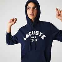 Lacoste loosewomen hoodie polar with hood, with patternHHW