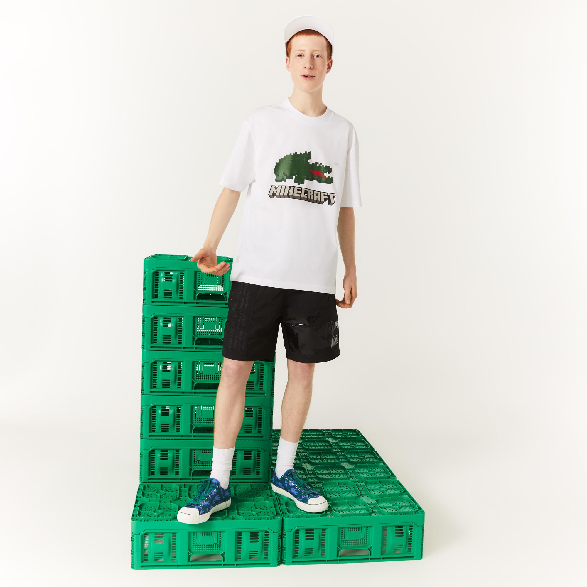 Lacoste Unisex  x Minecraft Print Organic Cotton T-Shirt