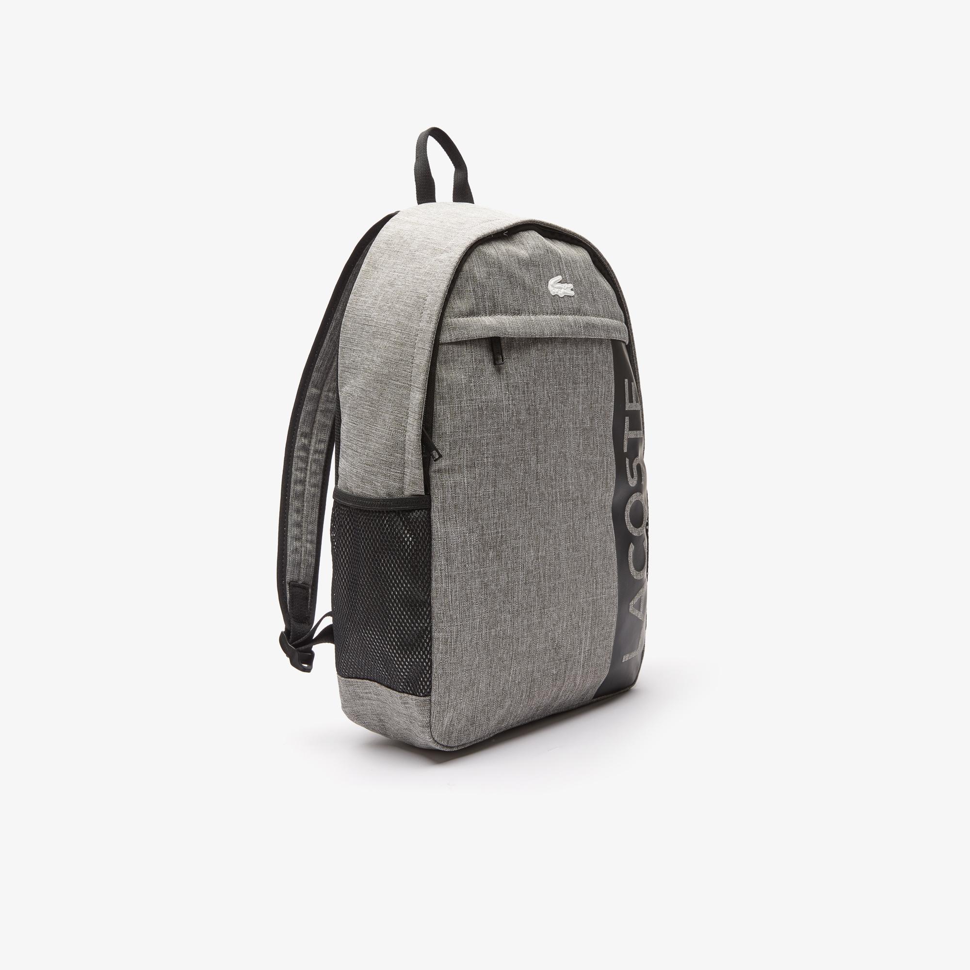 Lacoste Unisex Neocroc Branded Zip Canvas Backpack