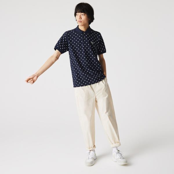 Lacoste Men’s  Classic Fit Polka Dot Cotton Piqué Polo Shirt