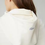 Lacoste Women's sweatshirt with a hood and a zipper in a loose cut