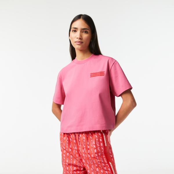Lacoste Women’s  Oversized Cotton Jersey T-shirt