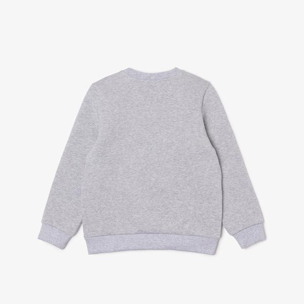 Lacoste Kids’  Organic Cotton Flannel Sweatshirt